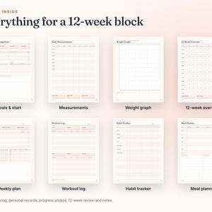 12-Week Fitness Planner and Workout Tracker PDF image 4