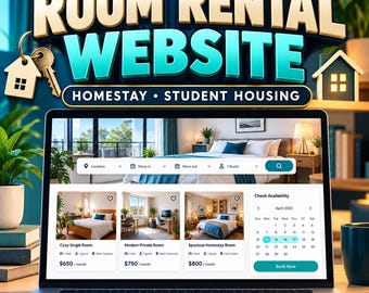 Room Rental and Homestay Website Template for Student Housing
