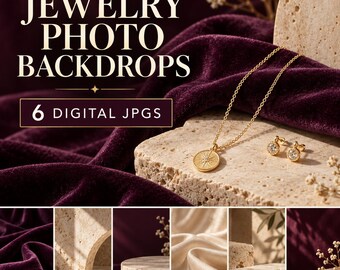 Jewelry Photo Backdrops in Velvet and Stone – 6 JPGs