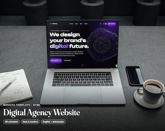 Digital Agency Website Template with Animated 3D Portfolio