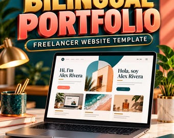 Bilingual Freelancer Portfolio Website Template – One Page