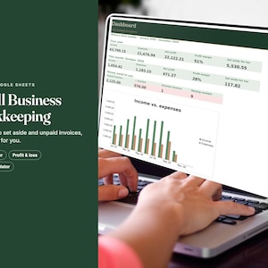 Small Business Bookkeeping Spreadsheet for Excel and Sheets image 2