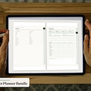 Undated Budget Planner Bundle with Printable PDF and Excel image 1