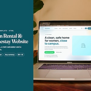 Plantilla web para alquiler de habitaciones, alojamiento para estudiantes y familias anfitrionas (HTML)