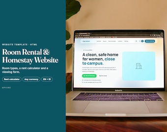 Room Rental and Homestay Website Template for Student Housing