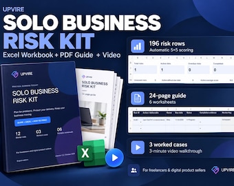 Freelancer Risk Management Template for Excel + PDF Guide