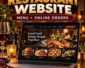 Restaurant Website Template with Menu and WhatsApp Orders