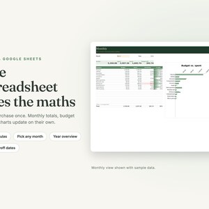 Undated Budget Planner Bundle with Printable PDF and Excel image 6