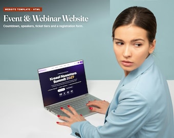 Event and Webinar Website Template with Countdown and Tickets