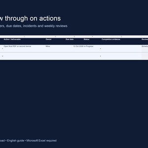 Freelancer Risk Management Template for Excel + PDF Guide image 4