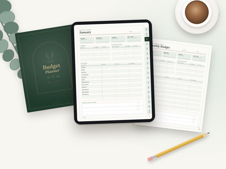 Undated Budget Planner Bundle with Printable PDF and Excel image 2
