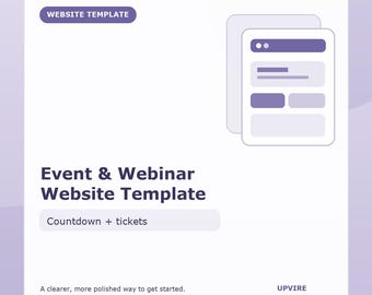 Event and Webinar Website Template with Countdown and Tickets
