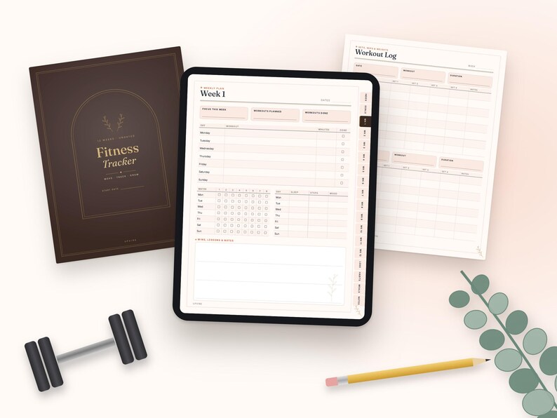 12-Week Fitness Planner and Workout Tracker PDF image 2