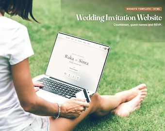 Wedding Invitation Website Template with RSVP and Countdown