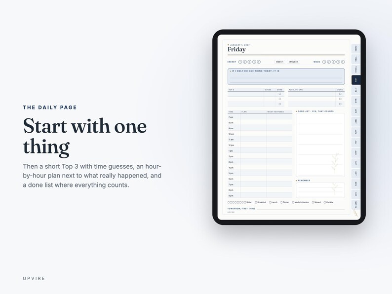 2027 ADHD Digital Planner for Goodnotes – Hyperlinked PDF 画像 6