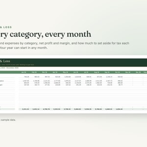 Small Business Bookkeeping Spreadsheet for Excel and Sheets image 7