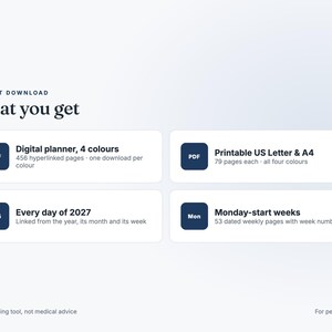 2027 ADHD Digital Planner for Goodnotes – Hyperlinked PDF 画像 8