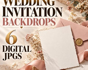 Wedding Invitation Photo Backdrops for Paper Goods – 6 JPGs
