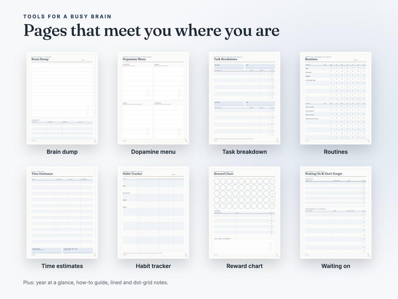 2027 ADHD Digital Planner for Goodnotes – Hyperlinked PDF 画像 7
