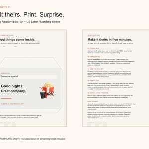 Tarjeta de regalo editable para noche de cine y cupón para cita romántica (PDF) imagen 6