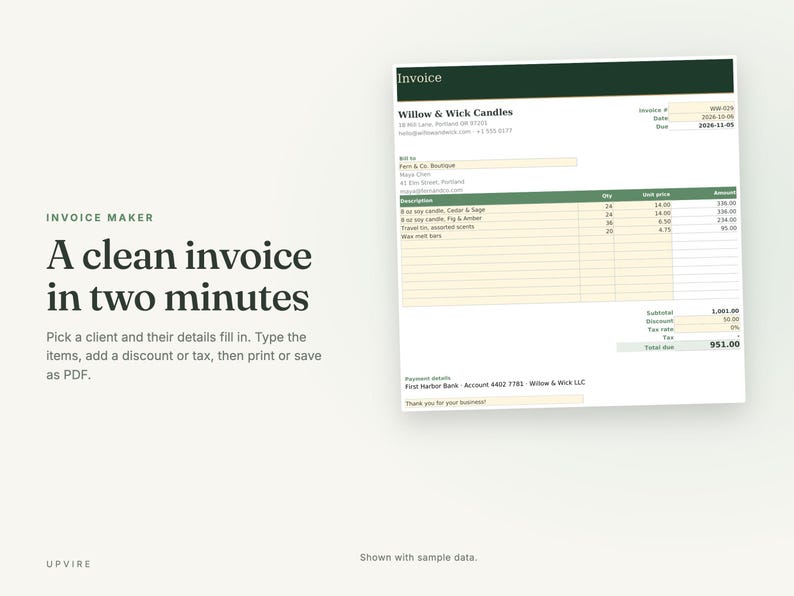 Small Business Bookkeeping Spreadsheet for Excel and Sheets image 5