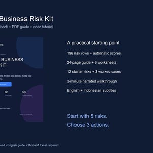 Freelancer Risk Management Template for Excel + PDF Guide image 2