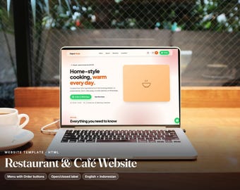 Restaurant Website Template with Menu and WhatsApp Orders