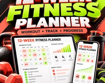 12-Week Fitness Planner and Workout Tracker PDF