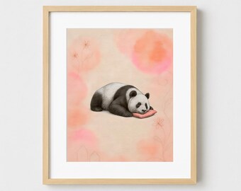 Dreamy Panda – Printable Art | Fantaisies animales du Jardin Secret
