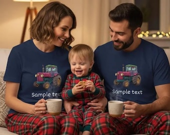 Women's Tractor Pyjama Top | Comfy Cotton Sleep Shirt, Farm Print PJs