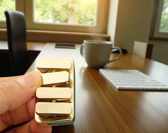 Balancín de metal para escritorio, juguete antiestrés – Juguete minimalista EDC de aleación para aliviar el estrés y regalo de oficina