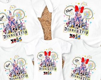 Camiseta familiar personalizada de vacaciones en Disney 2026, camiseta de viaje familiar a Disneyland, camiseta familiar a juego de Disneyland