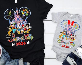 Camiseta personalizada de vacaciones familiares en Disneyland, camiseta de viaje familiar a Disney 2026, camiseta familiar a juego de Disneyland