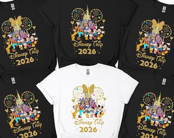 Camiseta familiar personalizada de vacaciones en Disney 2026, camiseta de viaje familiar a Disneyland, camiseta familiar a juego de Disneyland