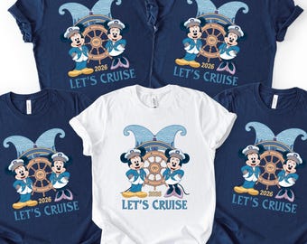 Disney Cruise Family Shirt, Disney Cruise Trip T-Shirt, 2026 Disney Cruise Familie Passende Shirts, Let's Cruise T-Shirt