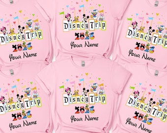 Camiseta personalizada de viaje familiar a Disney 2026, camiseta de vacaciones familiares en Disneyland, camiseta familiar a juego de Disneyland