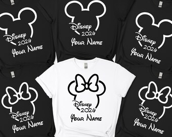 Camiseta personalizada de vacaciones familiares de Disney, camiseta de viaje familiar a Disneyland 2026, camiseta a juego de Disneyland familiar