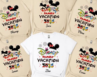 Camiseta personalizada de vacaciones familiares en Disney 2026, camiseta de viaje familiar a Disneyland, camiseta familiar a juego de Disneyland