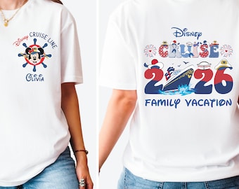 Disney Cruise Family Shirt, Micky und Freunde Cruise Line Shirts, Disney Cruise Trip T-Shirt, 2026 Disney Cruise Family Passendes T-Shirt