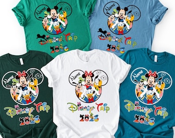 Camiseta personalizada de vacaciones familiares en Disneyland, camiseta de viaje familiar a Disney 2026, camiseta familiar a juego de Disneyland