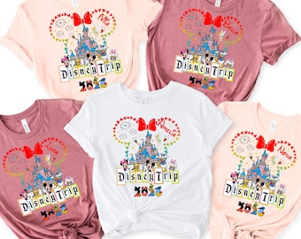 Camiseta personalizada de viaje familiar a Disney 2026, camiseta de vacaciones familiares en Disneyland, camiseta familiar a juego de Disneyland