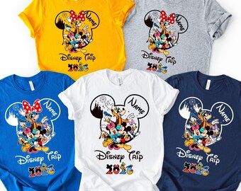 Camiseta personalizada de vacaciones familiares en Disneyland, camiseta de viaje familiar a Disney 2026, camiseta familiar a juego de Disneyland
