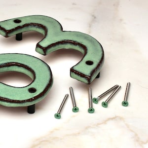Spacers & Screws for House Numbers - Floating House Numbers - Stainless Steel Screws - Black Spacers - 1/2&quot; or 3/4&quot; - Sign Offset