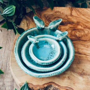 Large Utensil Holder / Vase, Aqua Mist — Back Bay Pottery