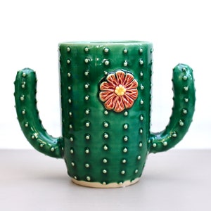 Cactus Mug - Succulent Cup - Coffee Tea Cup - As Seen on Etsy Commercial & Guess That Gift - Handmade Ceramic Pottery - READY TO SHIP