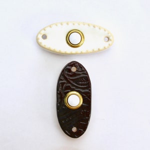 Small Oval Doorbell Tile Plate Cover with Standard Button - Paisley Design - Custom Color Choice - Modern Home Decor - MADE TO ORDER