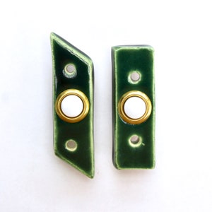 Mid Century Modern Doorbell Plate Cover with Standard Button - Parallelogram or Rectangle - 1 Inch Wide - Made to Order