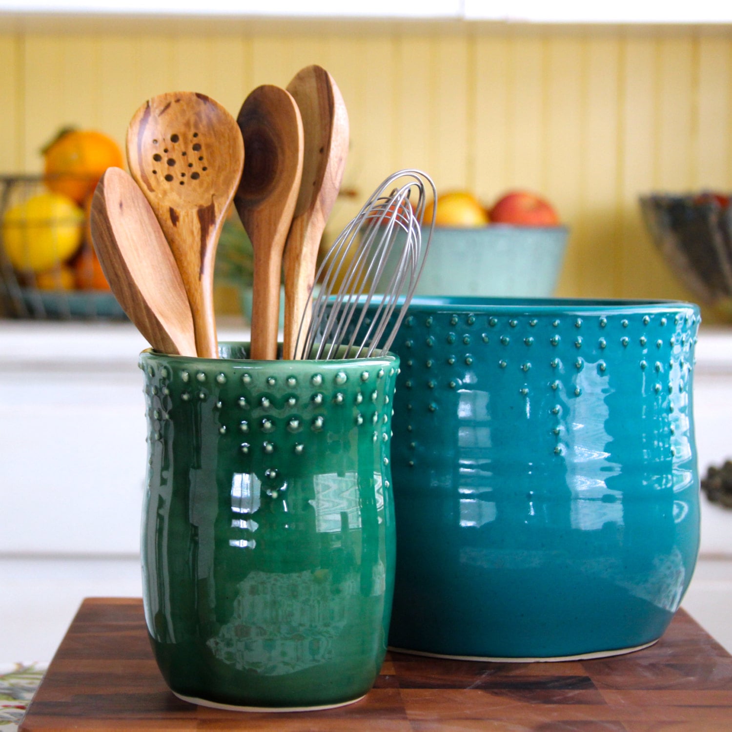 Utensil Holder - Pinecone - Great Bay Pottery