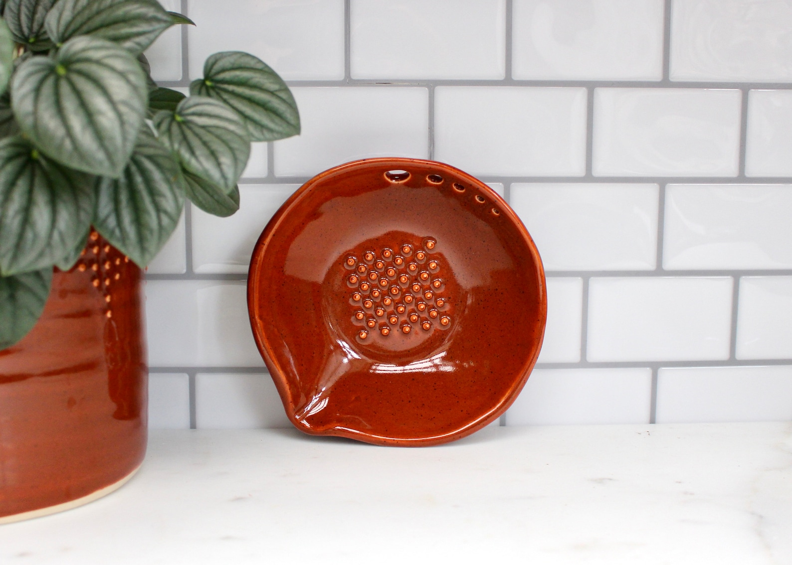 Herb & Garlic Bowl Garlic Grater and Herb Stripper in One Etsy UK