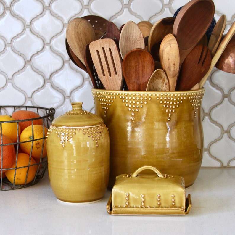 Extra Large Kitchen Utensil Holder 16 Colors Green Blue Etsy